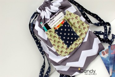 Drawstring Bag Tutorial by icandy handmade