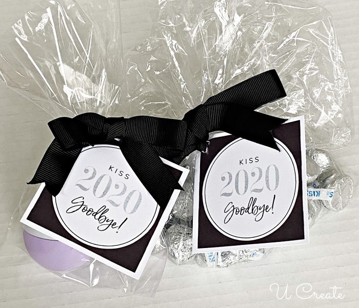 Free printable "Kiss 2020 Goodbye" tags by U Create.