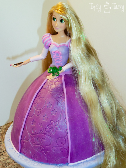 Princess Rapunzel barbie birthday cake tutorial