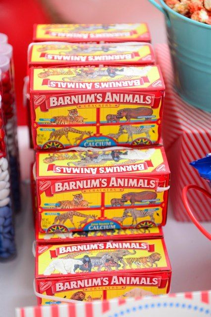 Animal Crackers - many The Greatest Showman party ideas!