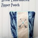 Arrow Embroidered Pouch Tutorial