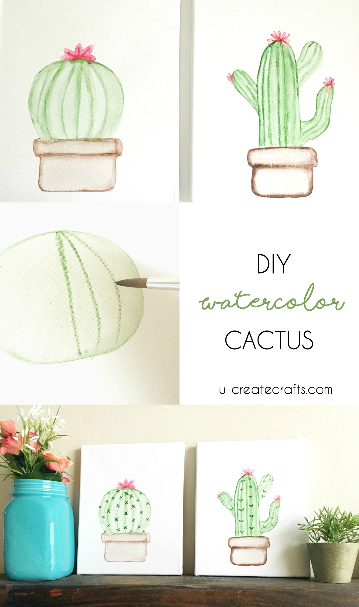 DIY Cactus Canvas by U Create