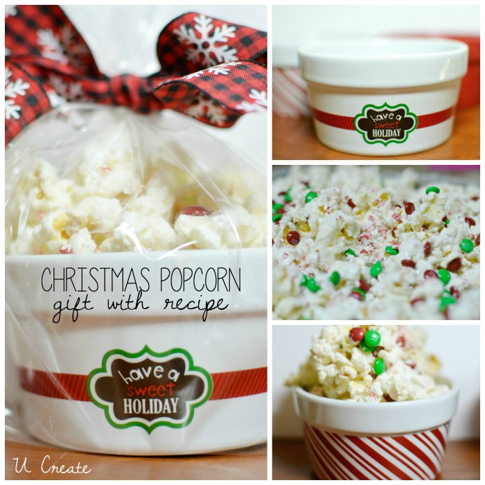 Christmas Popcorn Recipe and gift idea by U Create