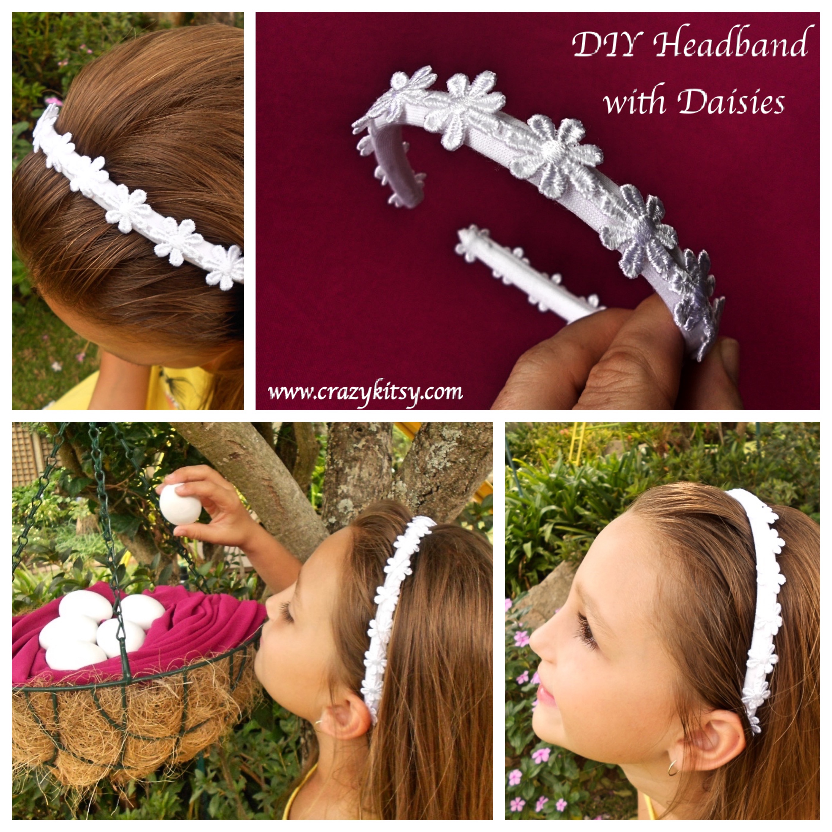 Daisy Headband Tutorial by Crazy Kitsy 