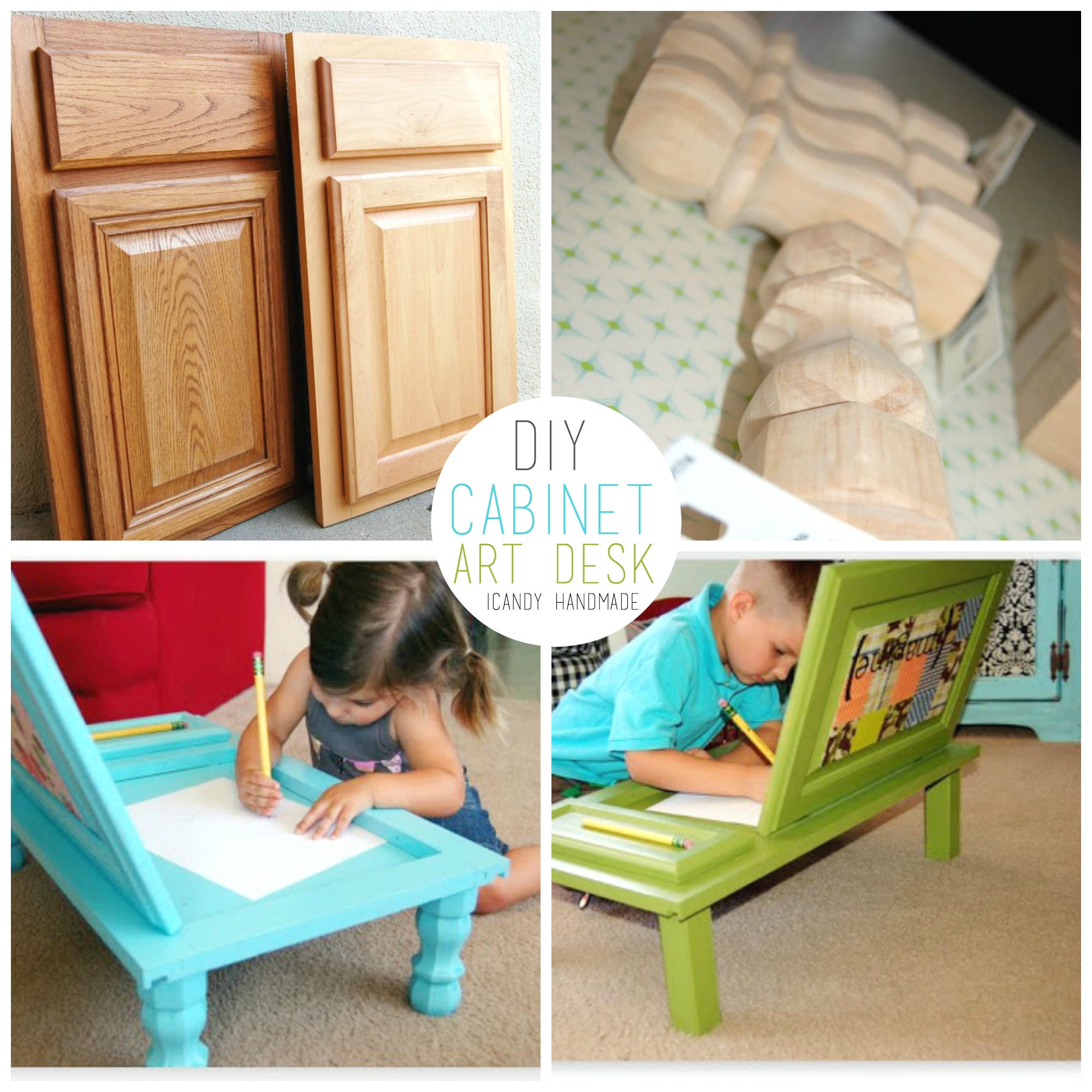 DIY Cabinet Art Desk