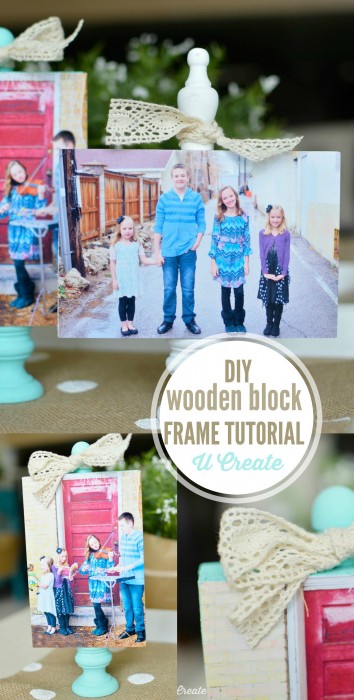 DIY Wooden Block Photo Frame Tutorial