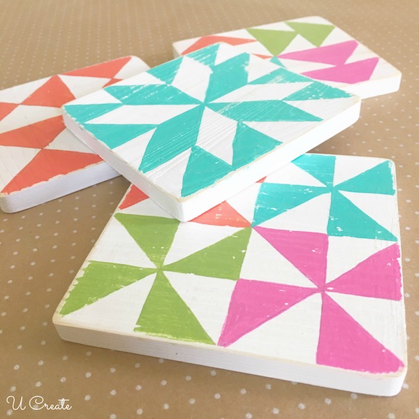 DIY Quilt Block Coasters 