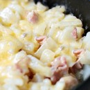 Award Winning Dutch Oven Ham and Cheese Potatoes u-createcrafts.com