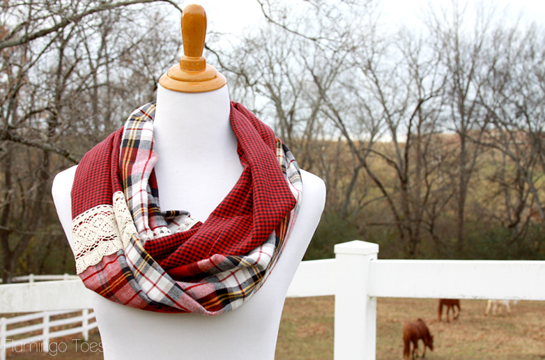 Easy DIY Flannel Infinity Scarf