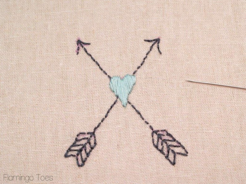 embroidering arrows