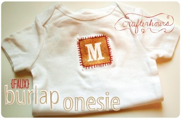 Faux Burlap Onesie Tutorial