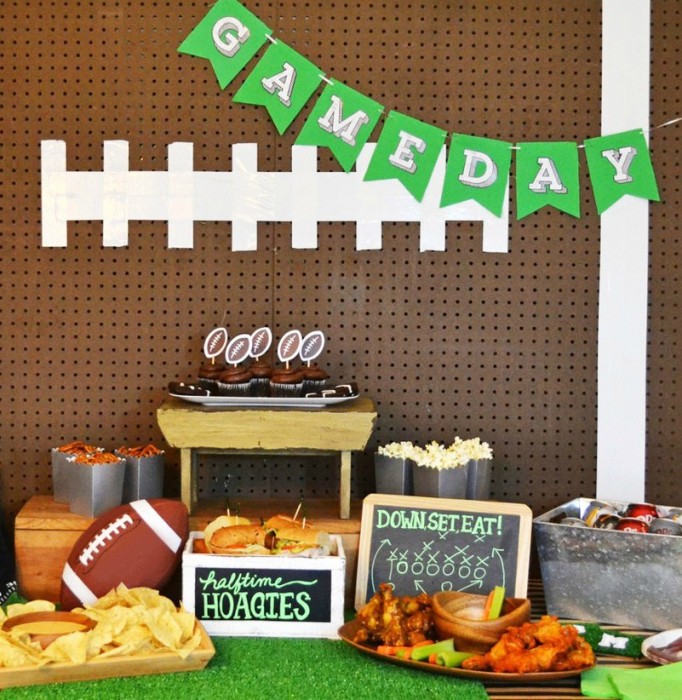 DIY Football Party Backdrop