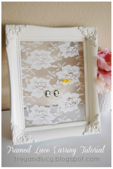 Lace Earring Holder Tutorial