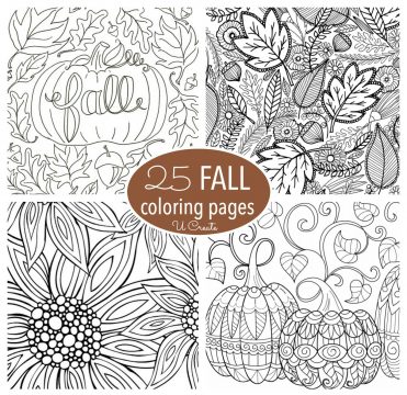 25 Free Fall Coloring Pages