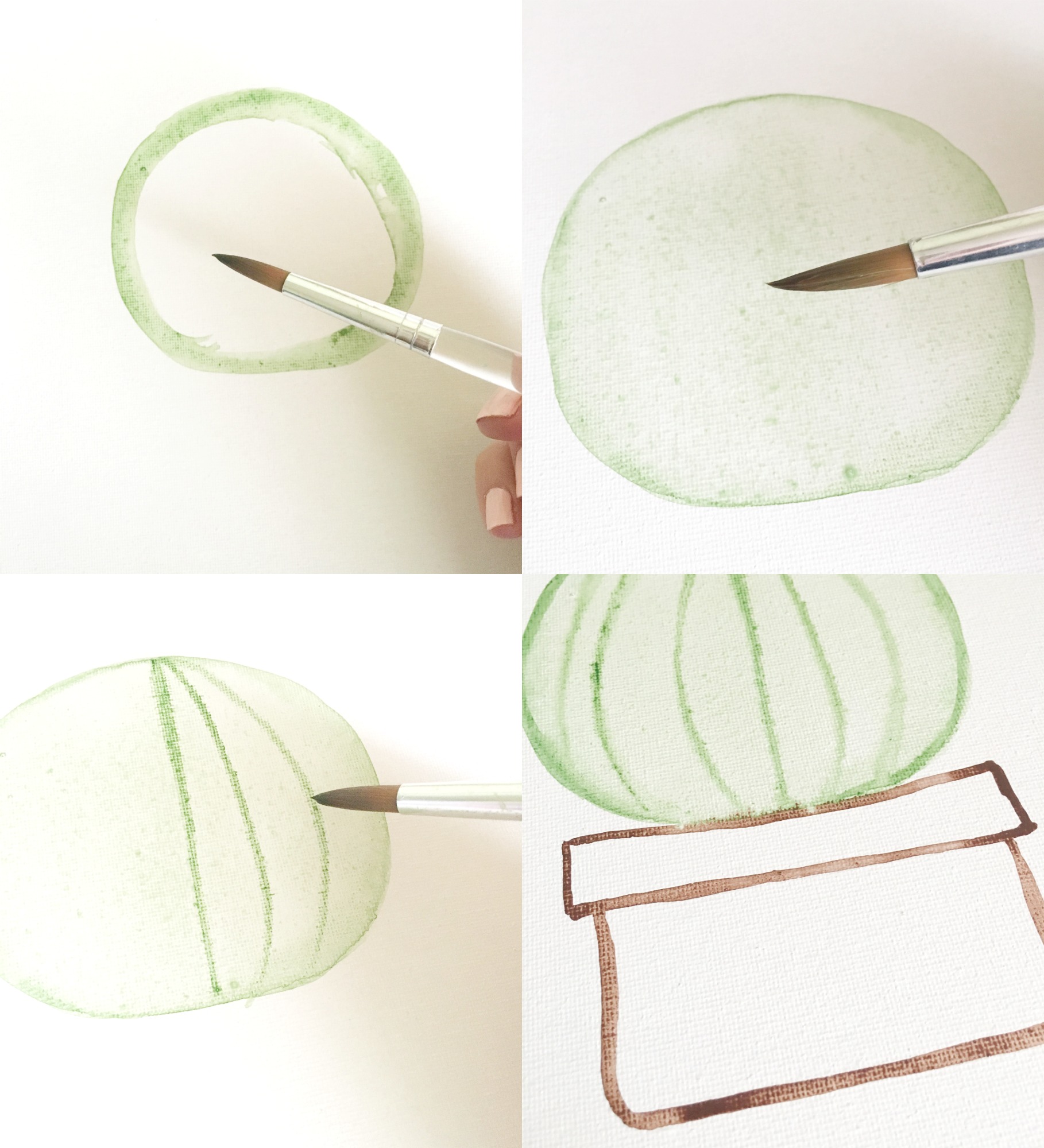 DIY Watercolor Cactus by U Create