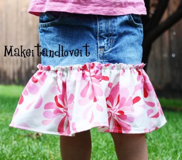 Denim Twirly Skirt Tutorial by Make It Love It
