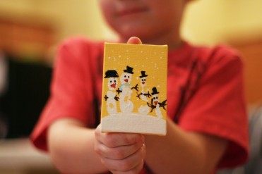 Handprint Snowman Tutorial by eighteen25