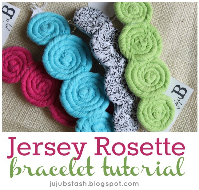 Jersey Rosette Bracelet Tutorial