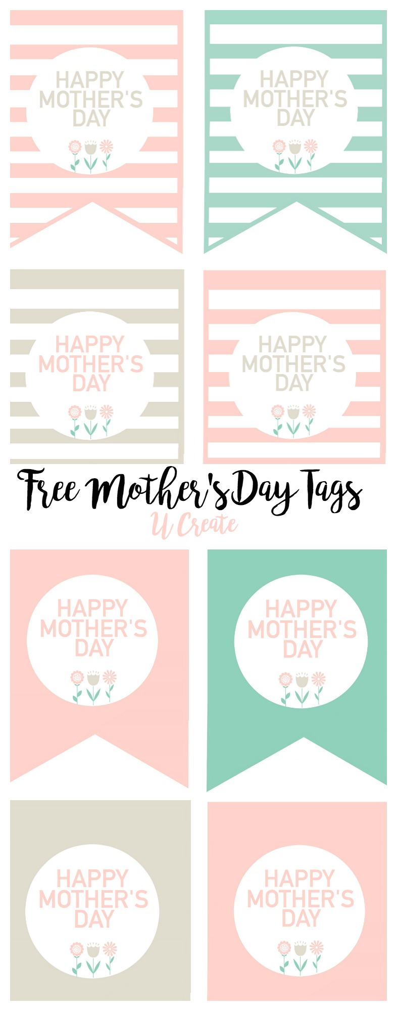 Free Mother's Day Tag Printables - #mothersday #happymothersday