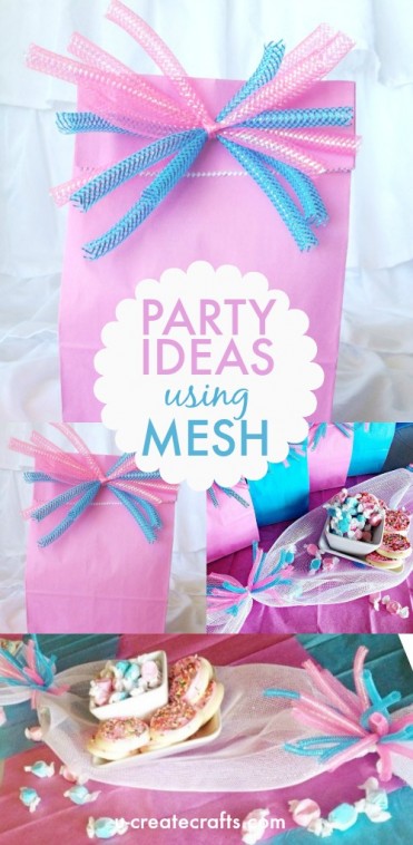 Party decor and packaging ideas using mesh!