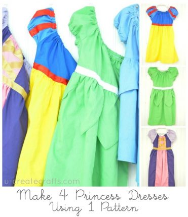 4 Princess Dresses using ONE pattern