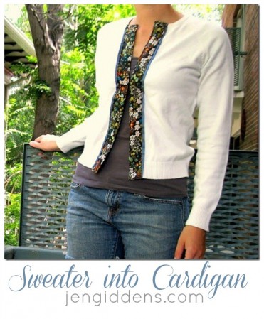 How to turn a sweater into a cardigan