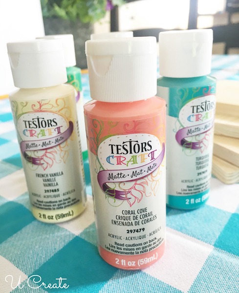 Testors Acrylic Paint - How to Make Quilted Coasters