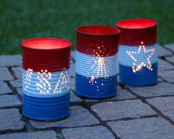 DIY Tin Can Luminaries