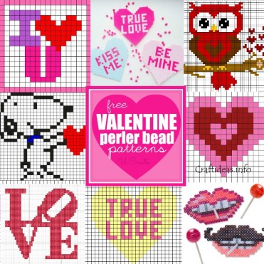 Free Valentine Perler Bead Patterns at U Create
