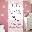 DIY Vinyl Polka Dot Wall and pintucked duvet tutorial