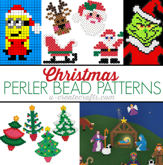 Christmas Perler Bead Patterns at u-createcrafts.com