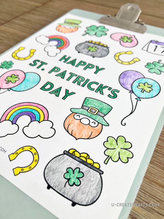 Happy St. Patrick's Day coloring page by U Create