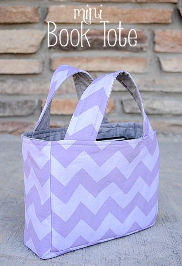 Mini Book Tote Tutorial by Crazy Little Projects