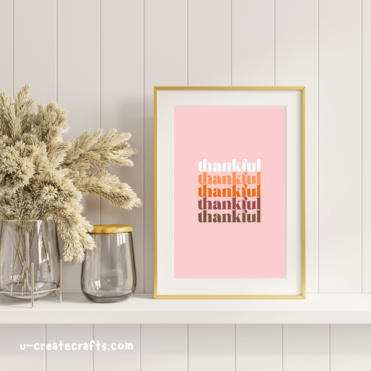 Modern "thankful" art by U Create