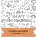 Thanksgiving Coloring Poster Printable